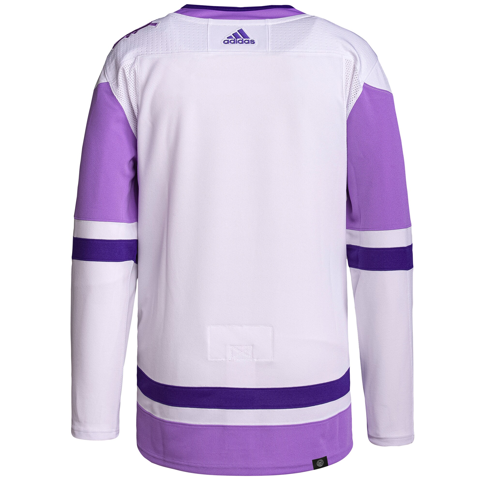 St. Louis Blues adidas Hockey Fights Cancer Primegreen Authentic Blank Practice Jersey – White/Purple